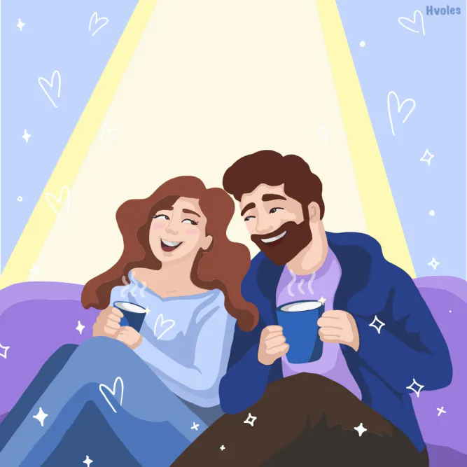 Смеющиеся парень и девушка